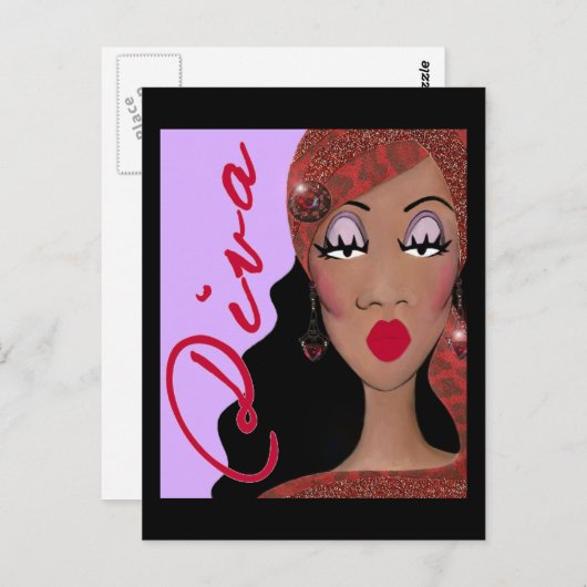 Carte Postale DIVA est un mot de quatre lettres...Cartes postale (Devant / Derrière)