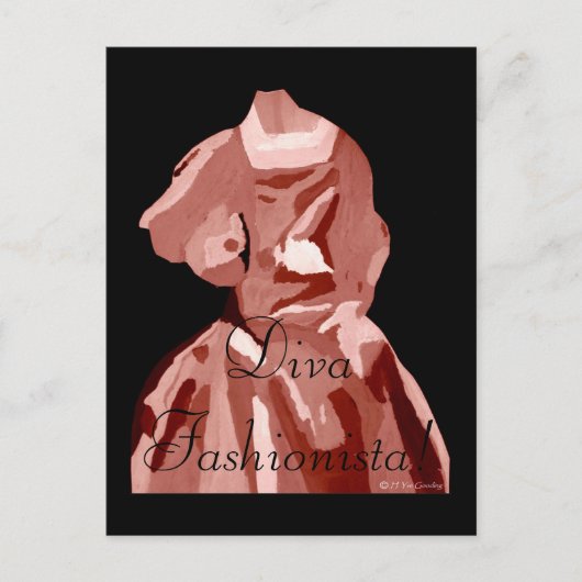 Carte Postale Diva Fashionista En Neutral (Devant)