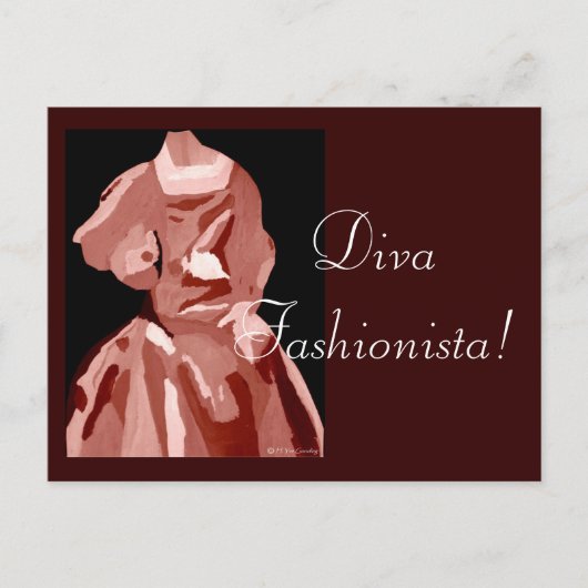 Carte Postale Diva Fashionista En Neutral (Devant)