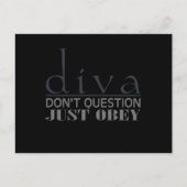 Carte Postale Diva : Ne questionnez pas (Devant)