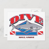 Carte Postale Dive Hawaii, (Devant / Derrière)