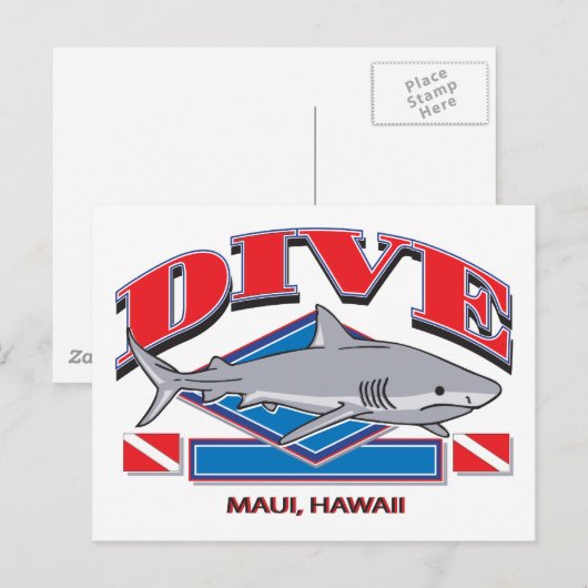 Carte Postale Dive Hawaii, (Devant / Derrière)