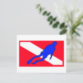 Carte Postale Diver Down Drapeau cadeau (Debout devant)