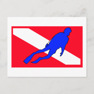 Carte Postale Diver Down Drapeau cadeau