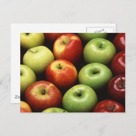 Carte Postale Divers types de pommes (Devant / Derrière)