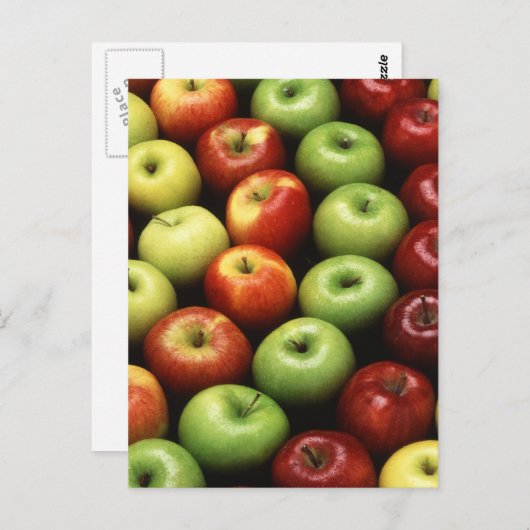 Carte Postale Divers types de pommes (Devant / Derrière)