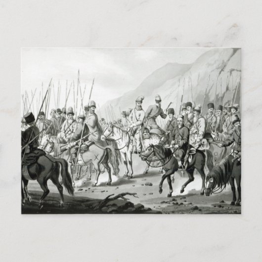 Carte Postale Diverses tribus de cosaques russes (Devant)