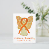 Carte Postale Diversité culturelle Orange Sensibilisation Art Ca (Debout devant)