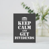 Carte Postale Dividendes du marché des changes stocks Jour Trade (Debout devant)