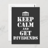 Carte Postale Dividendes du marché des changes stocks Jour Trade (Devant / Derrière)