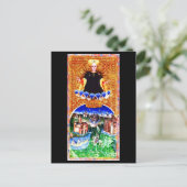 Carte postale - Divination vintage - Tarot 4 (Debout devant)