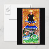 Carte postale - Divination vintage - Tarot 4 (Devant / Derrière)