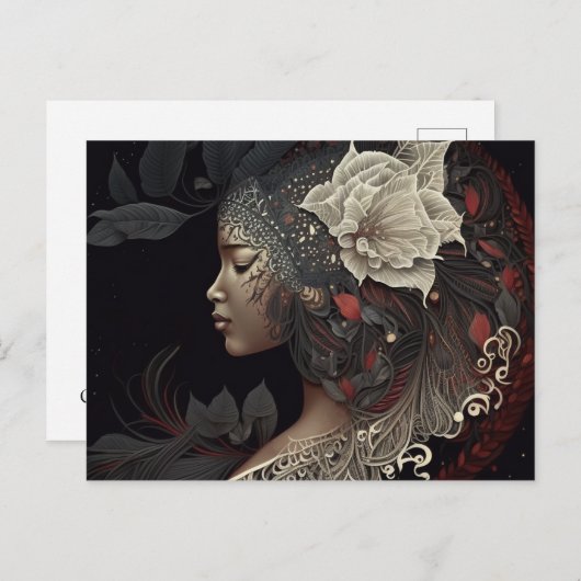 CARTE POSTALE DIVINE FEMININE #2 (Devant / Derrière)