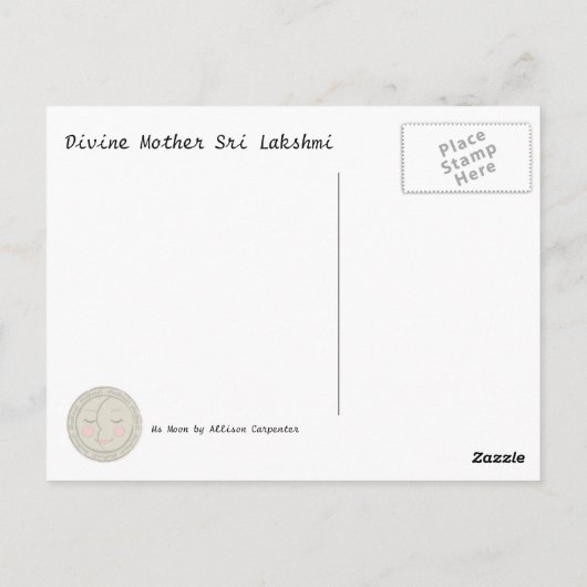 Carte Postale Divine mère (Dos)