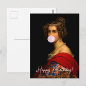 Carte Postale Divinité du bubble gum beauté bavaroise (Devant / Derrière)
