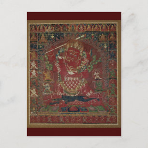 Carte Postale Divinité tibétaine bouddhiste Rakta Yamari