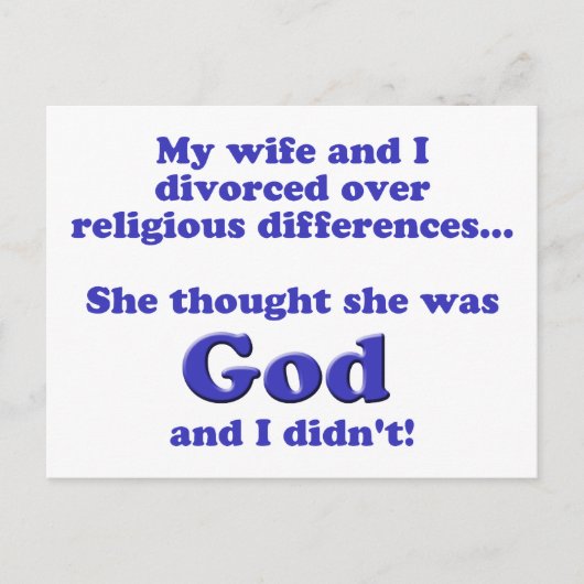 Carte Postale Divorce (Devant)