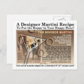 Carte postale Divorce Martini Recette (Devant / Derrière)
