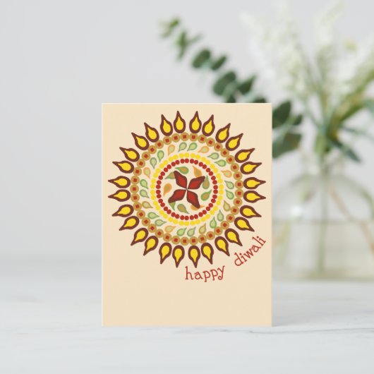 Carte postale Diwali (Debout devant)
