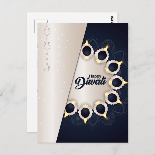 Carte postale Diwali (Devant / Derrière)