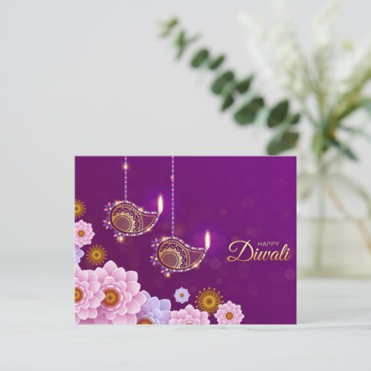 Carte postale Diwali (Debout devant)