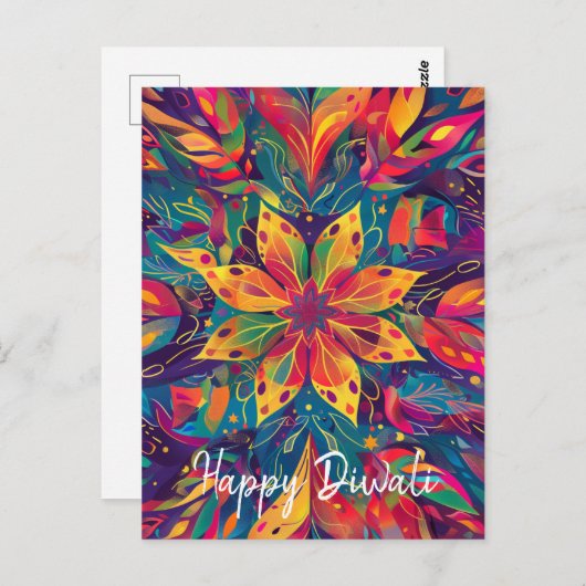 Carte Postale Diwali contemporain (Devant / Derrière)