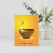 Carte Postale Diwali Diya - Lampe à huile pour la fête dipawali (Debout devant)