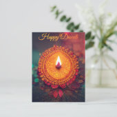 Carte postale Diwali personnalisée (Debout devant)