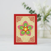 Carte Postale diwali rangoli (Debout devant)