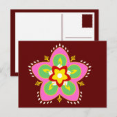 Carte Postale diwali rangoli (Devant / Derrière)