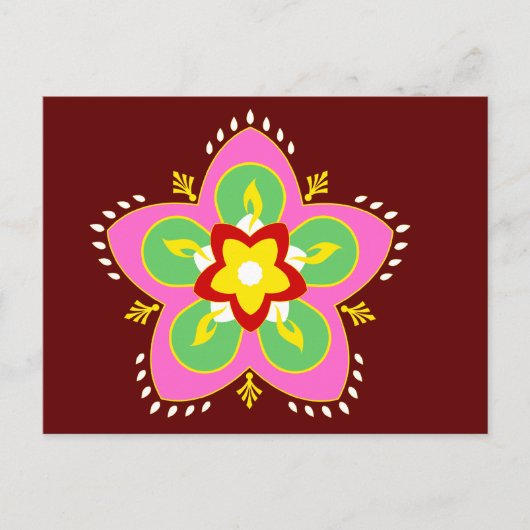 Carte Postale diwali rangoli (Devant)