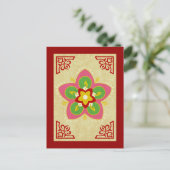 Carte Postale diwali rangoli joyeux (Debout devant)
