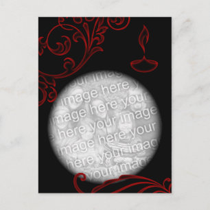 Carte Postale diwali salutations élégance florale diya photocard
