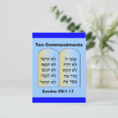 Carte Postale Dix commandements (Debout devant)