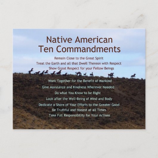 Carte Postale Dix commandements (Devant)