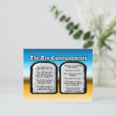 Carte Postale Dix Commandements de la Sainte Bible, Loi de Dieu (Debout devant)