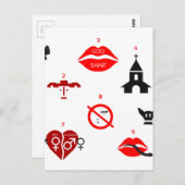 Carte Postale dix commandements modernes (Devant / Derrière)