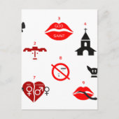 Carte Postale dix commandements modernes (Devant)