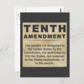 Carte Postale Dixième Amendement (Devant / Derrière)