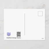 Carte postale DIY Feuilles Rouges et Vertes (Dos)
