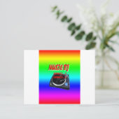 Carte Postale Dj De Musique Avec Arrière - plan (Debout devant)