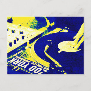 Carte Postale DJ filant vinyle 3
