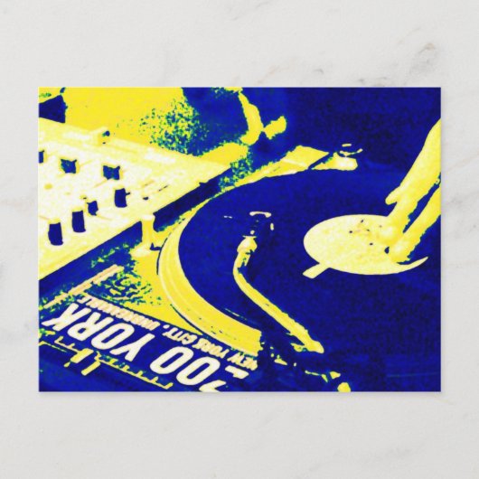 Carte Postale DJ filant vinyle 3 (Devant)
