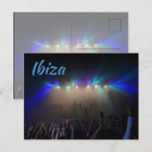 Carte Postale DJ Ibiza Superclub, Danseurs, Heure de la fête (Devant / Derrière)