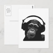 CARTE POSTALE DJ MONKEY (Devant / Derrière)