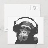CARTE POSTALE DJ MONKEY (Devant / Derrière)