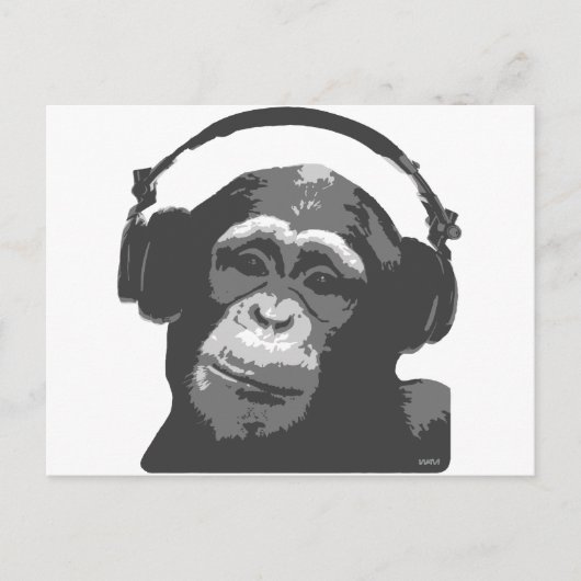 CARTE POSTALE DJ MONKEY (Devant)