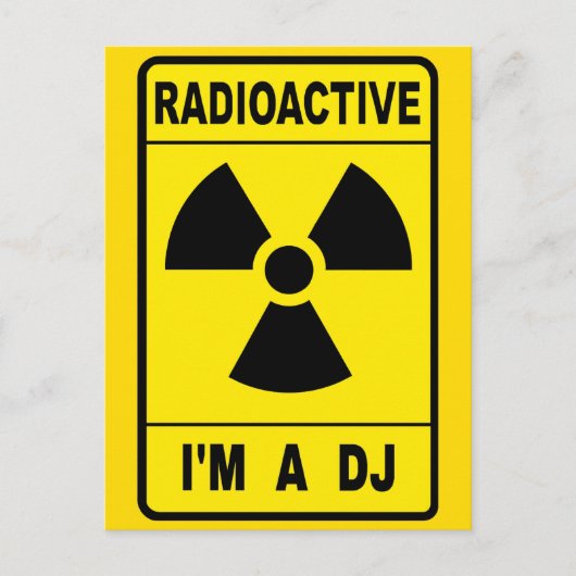 Carte Postale DJ radioactif (Devant)