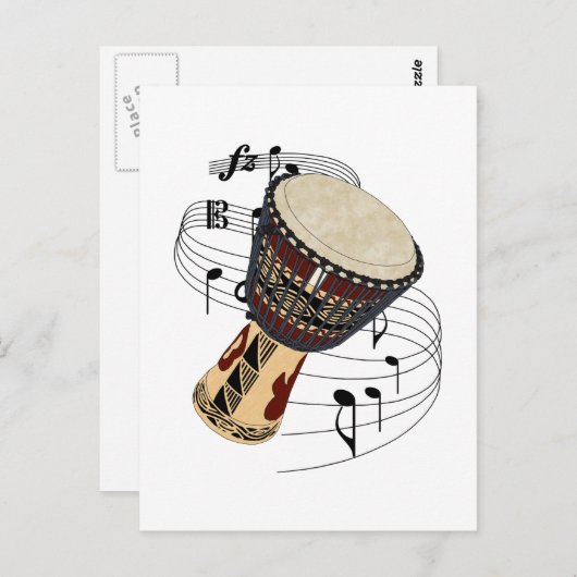 Carte Postale Djembe (Devant / Derrière)