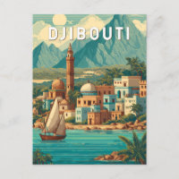 Djibouti Illustration Voyage Art Vintage